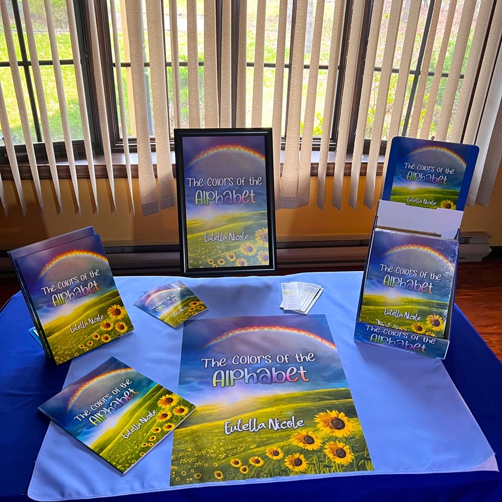 Author signed copy of “The Colors of the alphabet” by Eutella Nicole & book mark